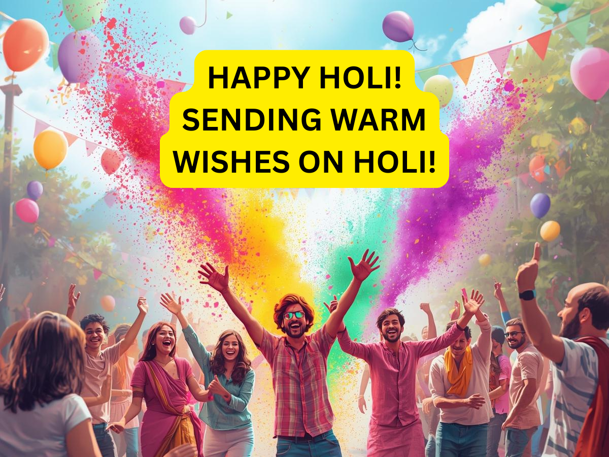 Happy Holi Wishes 2026: Best 20+ Short and Sweet Holi Wishes to Share with Your Friends, Family & Loved Ones | Inside Images Messages - Gallery Image
