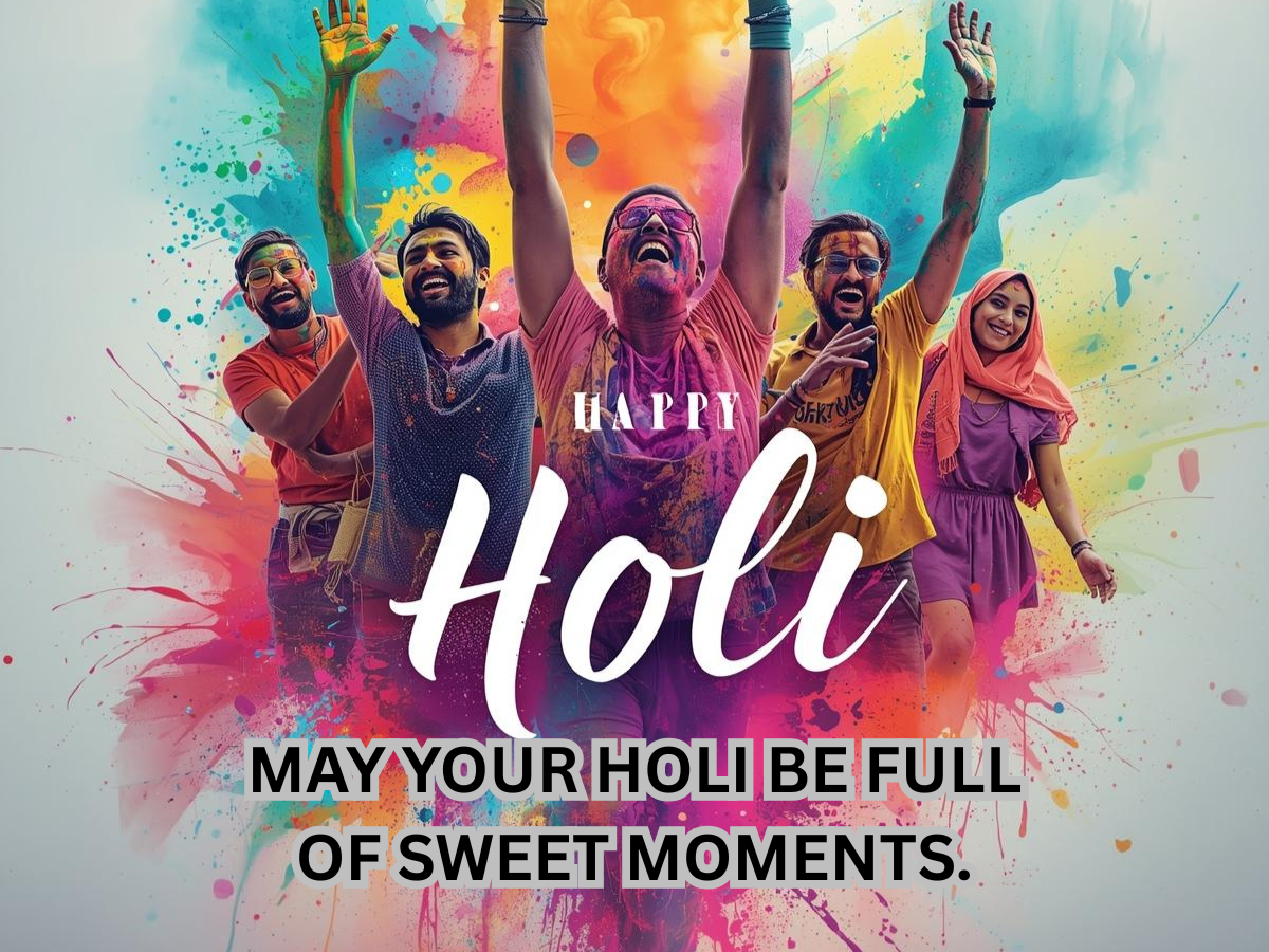 Happy Holi Wishes 2026: Best 20+ Short and Sweet Holi Wishes to Share with Your Friends, Family & Loved Ones | Inside Images Messages - Gallery Image