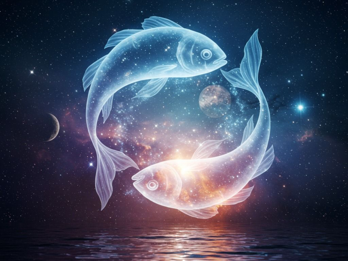 Pisces constellation illuminated during the lunar eclipse, symbolizing spiritual clarity. - Photo Gallery