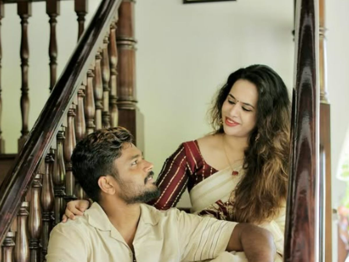Sanju Samson with his wife Charulatha Remesh