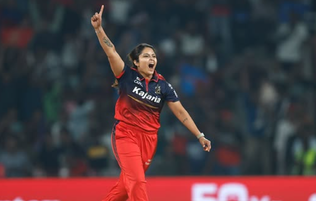 Meet Mumbai-Born Sayali Satghare: RCB Pacer Who Emerged as Bright Spot In AUS-W vs IND-W Pink-Ball Test | In Pics - Gallery Image