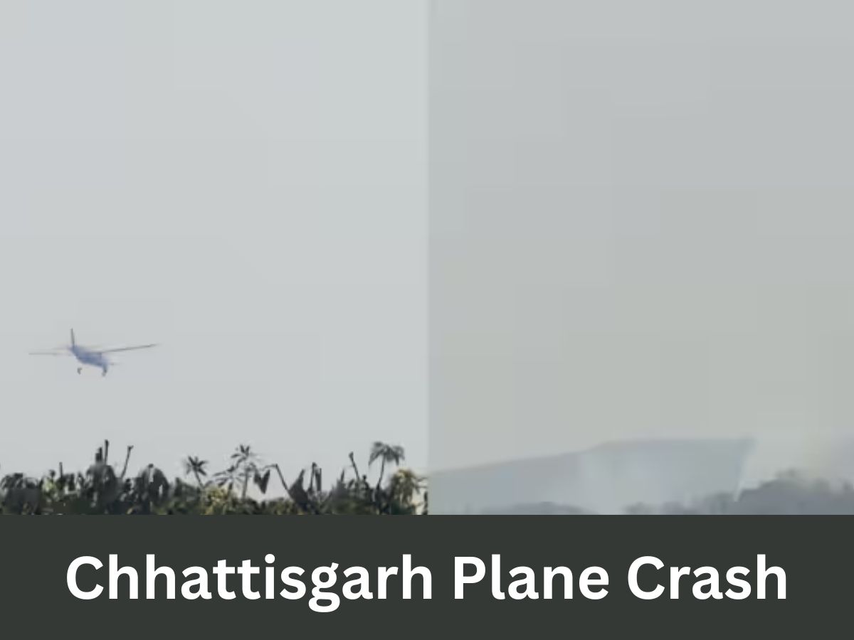 Chhattisgarh Plane Crash: Aircraft Crashes into Hillside in Jashpur, Rescue Operations Underway as Pilot & Co-Pilot Reportedly Dead
