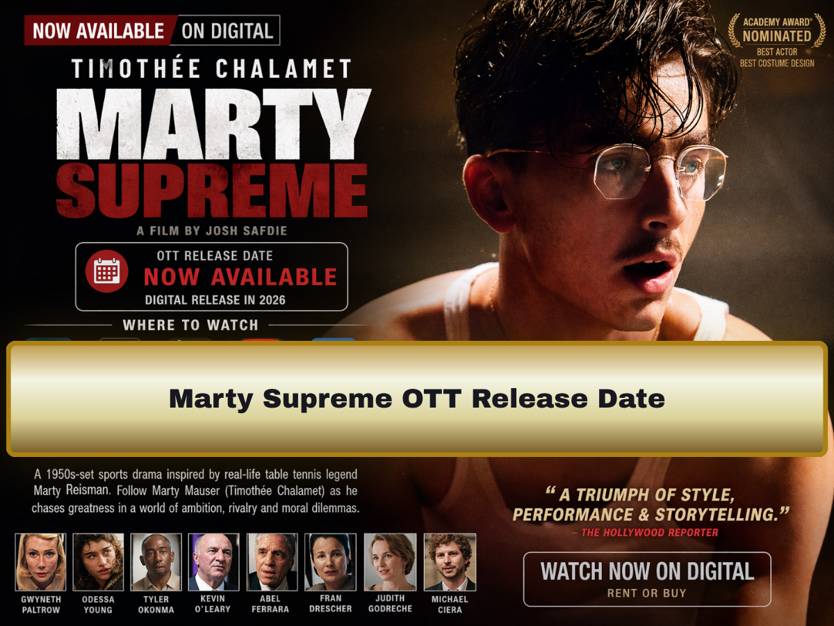 Marty Supreme OTT Release Date: Check When Timothée Chalamet’s Oscar-Nominated Sports Drama Will Stream & Where to Watch It Online – Here’s Everything You Need to Know
