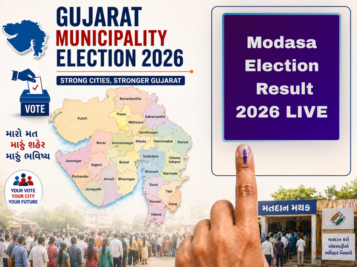 Modasa Municipality Election Result 2026 LIVE: Key Candidates, Party-Wise Trends, Ward Results & Final Winner Updates