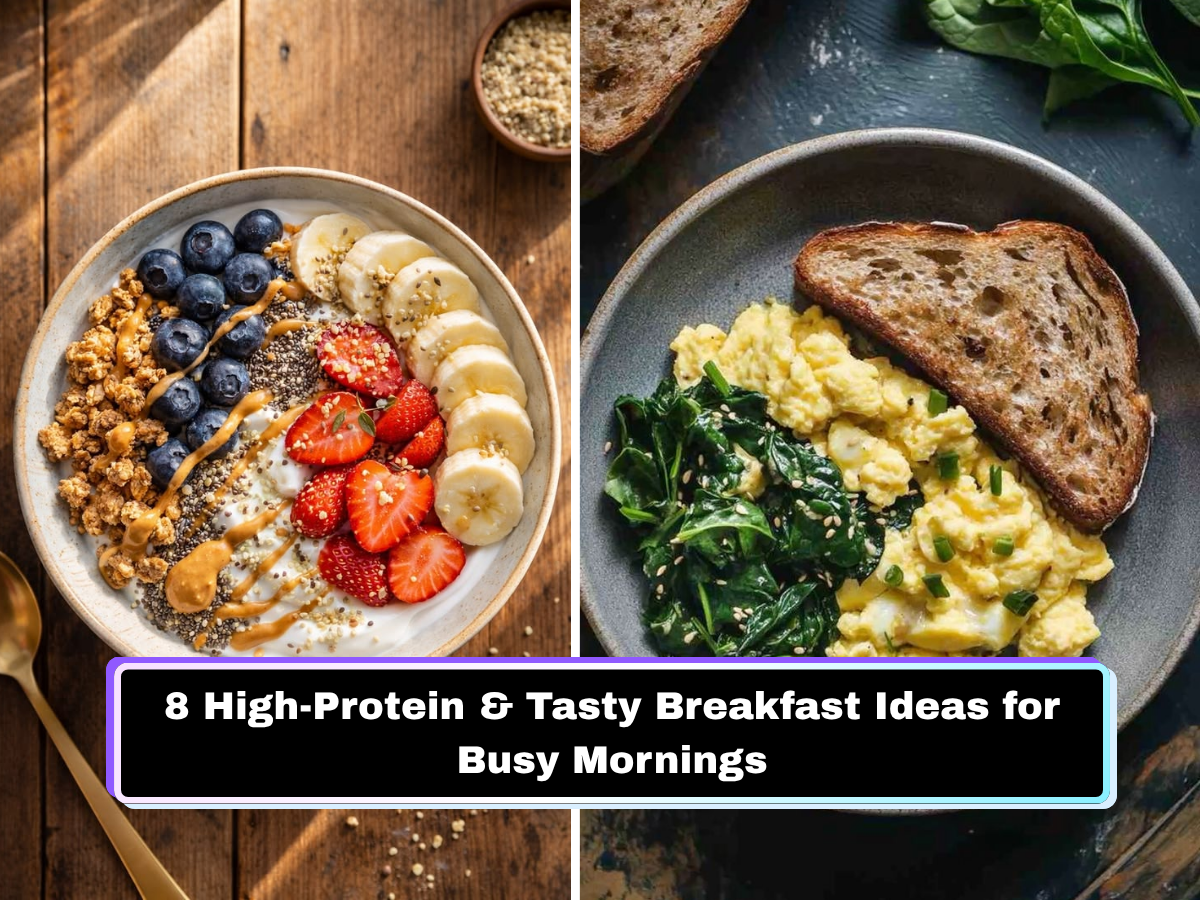 8 High-Protein & Tasty Breakfast Ideas for Busy Mornings: Quick, Easy &  Filling Recipes to Keep You Energised, Boost Metabolism and Stay Full for Longer