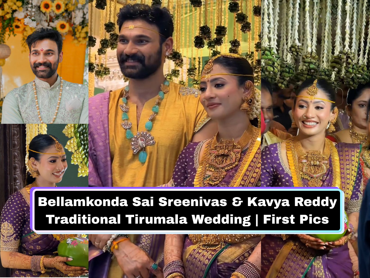 Who Is Bellamkonda Sai Sreenivas? Actor Ties Knot With Kavya Reddy In Traditional Tirumala Wedding | First Wedding Pictures Show Couple In Regal Traditional Look