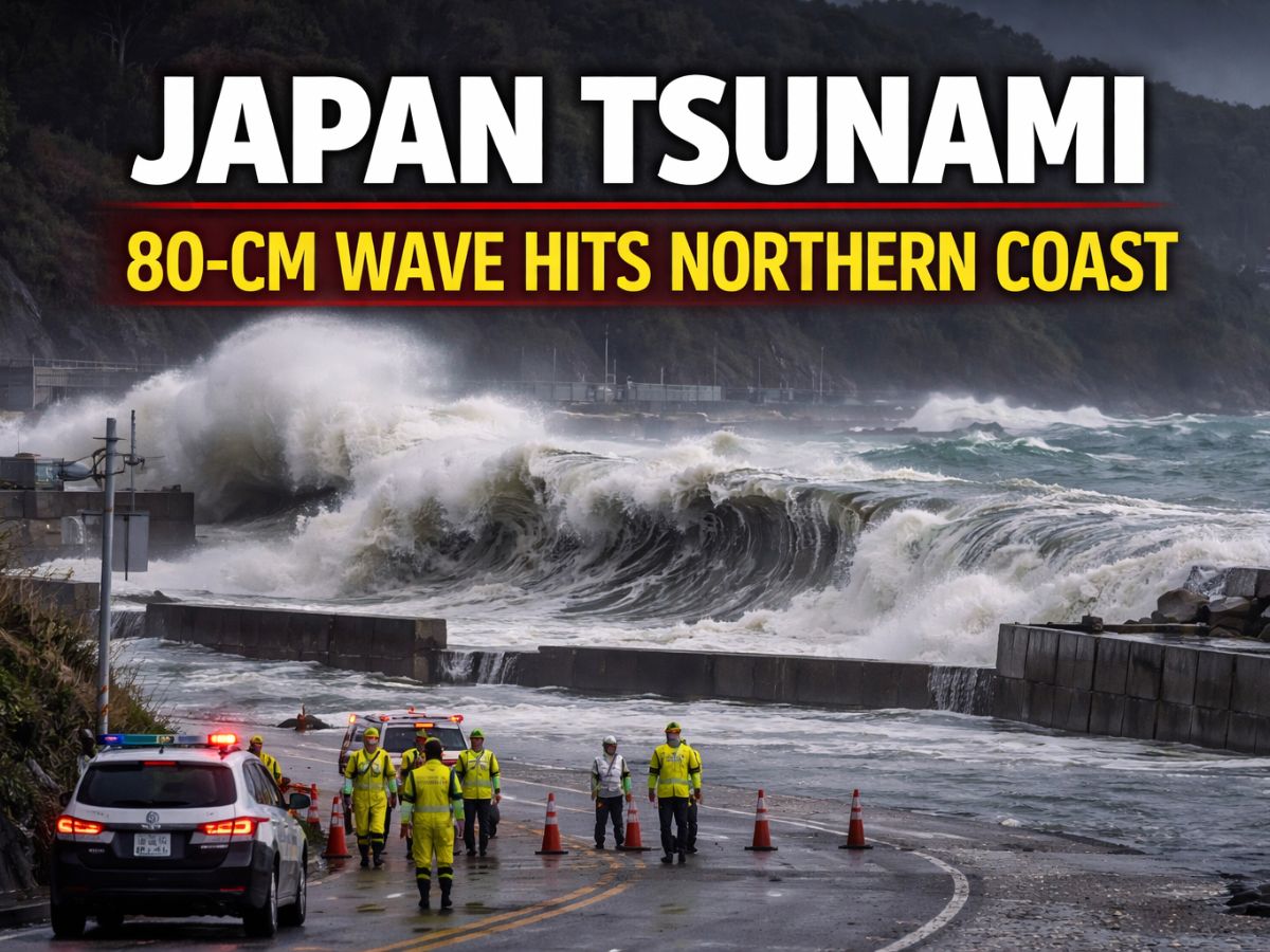 Japan Tsunami Warning Latest News: 80-cm Wave Hits Northern Japan Port After Warning of Higher Waves; Authorities Monitor Coastal Safety | Key Details and Safety Updates