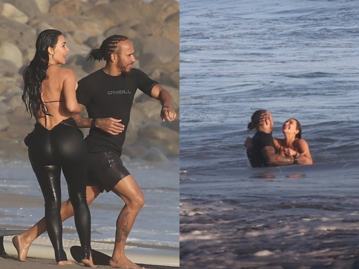 Lewis Hamilton-Kim Kardashian Seal It With Kiss: Inside Their Romantic Malibu Beach Day — WATCH Videos