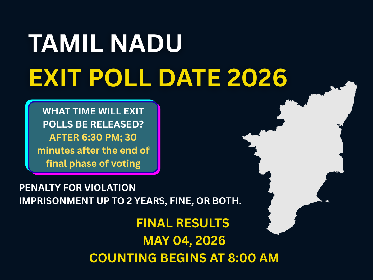 Tamil Nadu Exit Poll Date 2026: Will Exit Polls for Tamil Nadu Be Released Today? Check Date, ECI Statement, Axis My India Update, Ban Duration & More