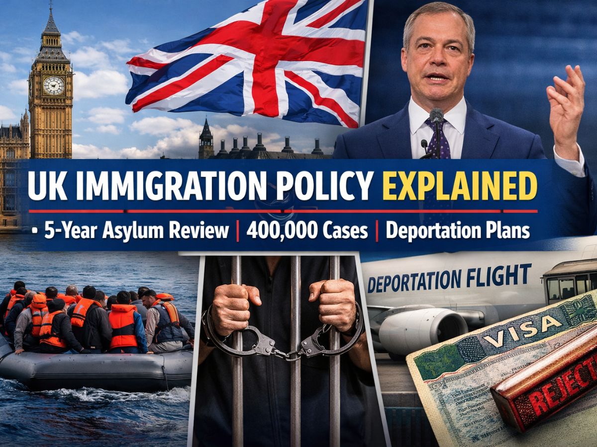 UK Immigration Policy: What is the 5-Year Asylum Review of 400,000 Cases, Deportation Plans and Reform UK Policy? Explained