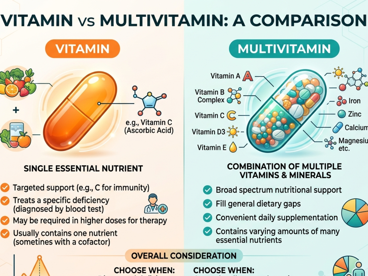 Vitamins vs Multivitamins: What Happens if You Take Vitamins and Multivitamins Together?