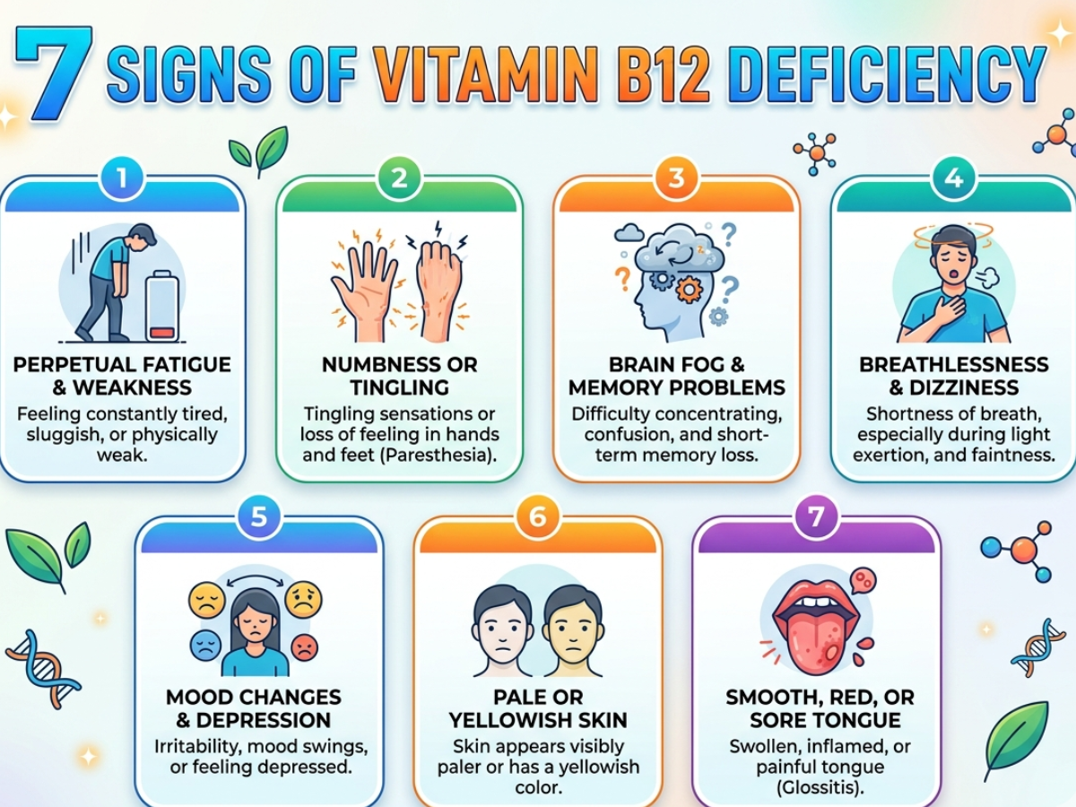 7 Signs of Vitamin B12 Deficiency You May Be Ignoring | Check the Signs and How to Prevent Them