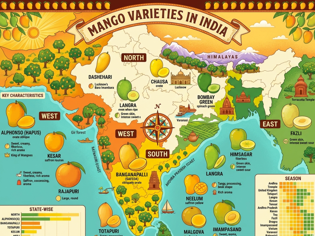 Mango Varieties in India: From Totapuri to Hapus & More, Which are Best for Eating & Shakes?