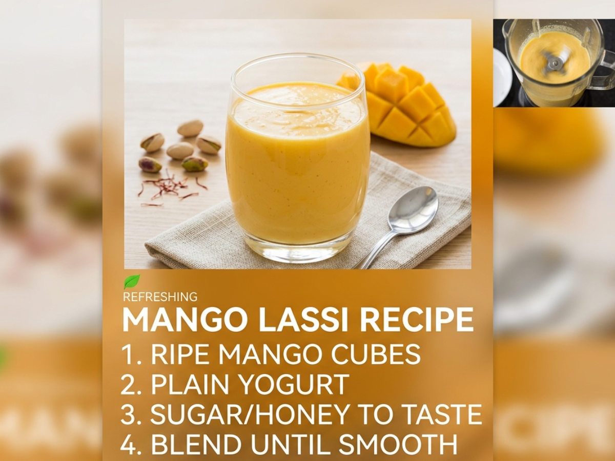 Mango Lassi Recipe: Make this Authentic Summer Special Drink in Minutes | Best for Quick Hydration