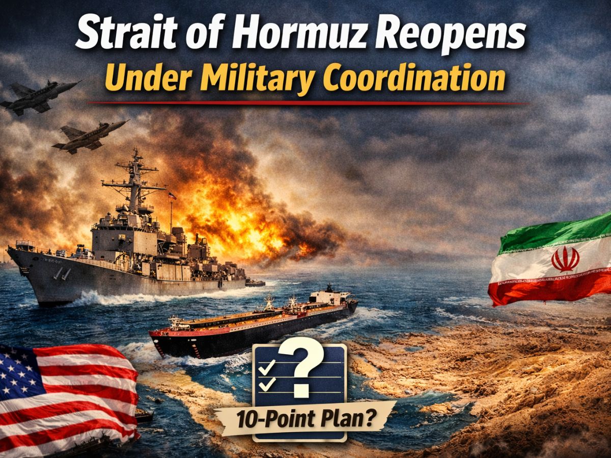 Strait of Hormuz reopens under strict military conditions, oil prices impacted amid temporary ceasefire agreement