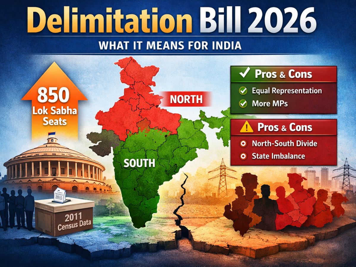 What is Delimitation Bill 2026? How Will It Change Lok Sabha Seats, Pros &  Cons, State-Wise Impact, North-South Divide & All You Need to Know