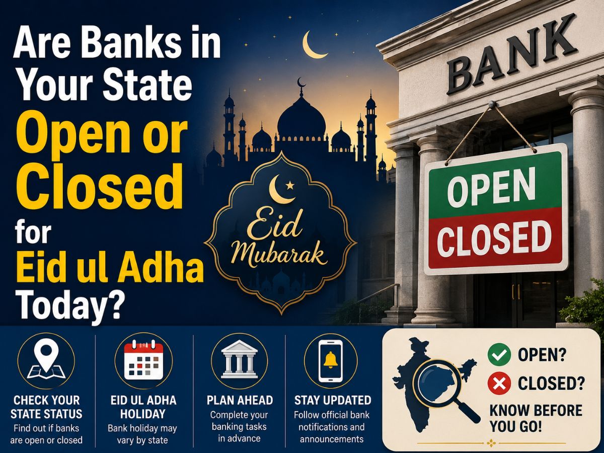 Bank Holiday Update: Are SBI, HDFC & Other Banks in Your State Open or Closed Today for Eid ul Adha? Check State Wise List Here