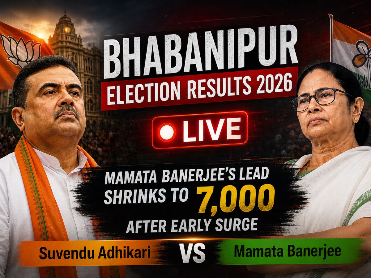 Bhabanipur Election Results 2026 LIVE: Mamata Banerjee’s Lead Shrinks to 7,000 After Early Surge — Can Suvendu Adhikari Pull Off a Stunning Comeback in Final Rounds?