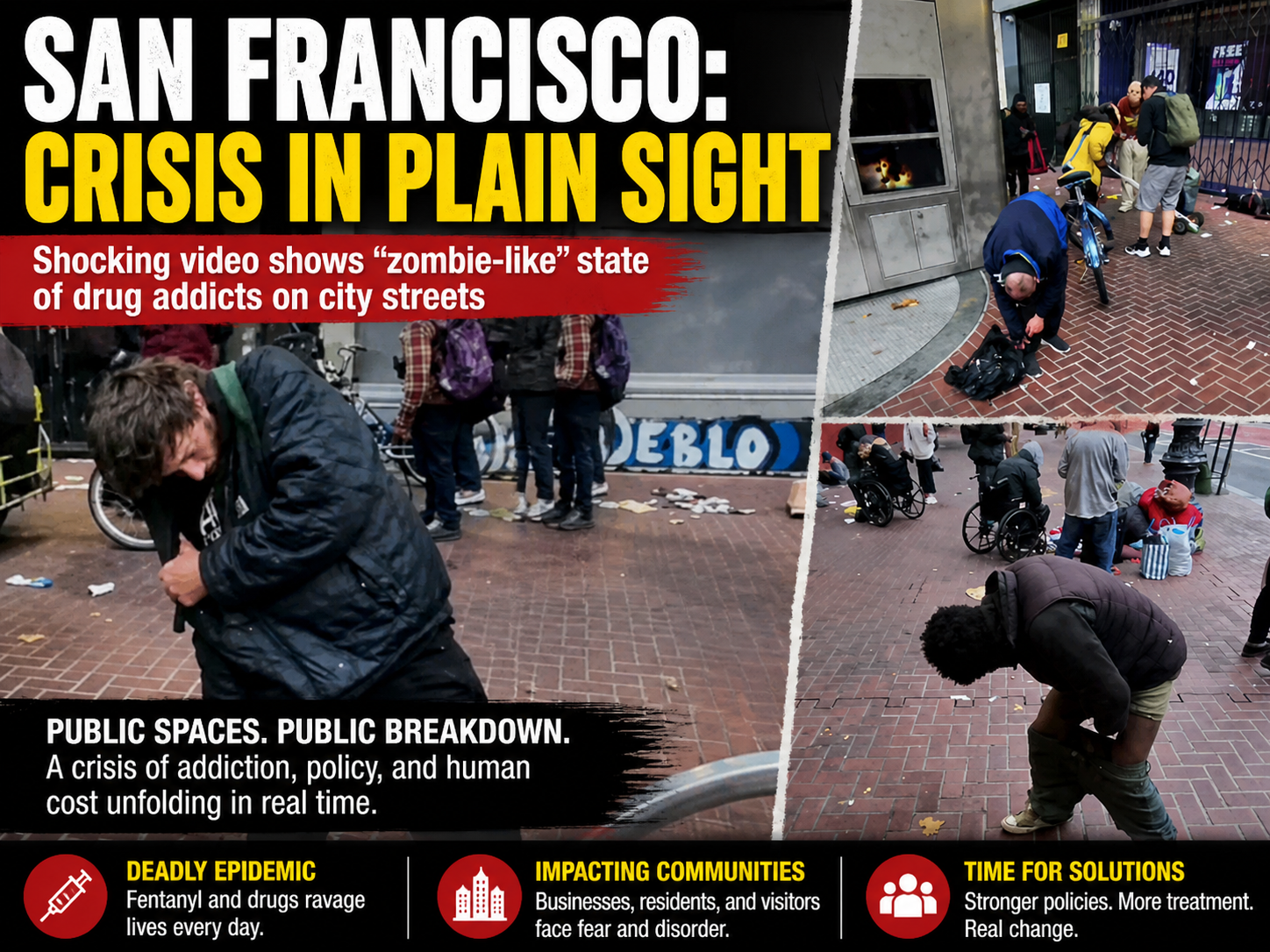San Francisco Drug Epidemic: Shocking Videos of Individuals in ‘Zombie-like State’ Spark Hysteria