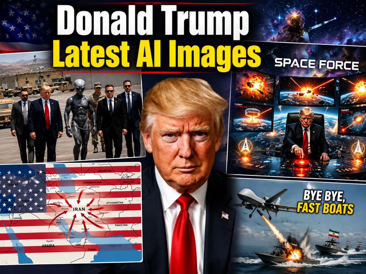 Donald Trump Latest AI Images: Why Did Trump Post Alien AI Photos After ‘UFO Files’ Release? Iran War Maps & Space Force Graphics Go Viral