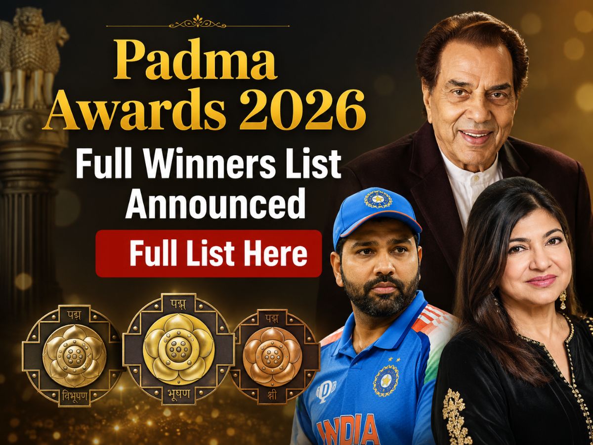 Padma Awards 2026 Full Winners List Announced: Check 131 Winners Name - From Dharmendra, Rohit Sharma, Mammootty to Alka Yagnik & More | Full List Here