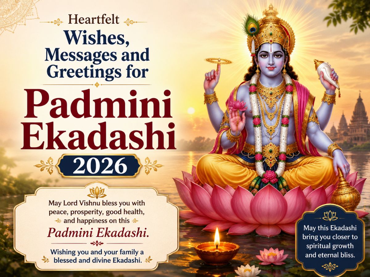 Padmini Ekadashi 2026: Heartfelt Wishes, Messages and Greetings to Share on Facebook, WhatsApp and Instagram Status That Will Herald Prosperity & Peace in Your Life