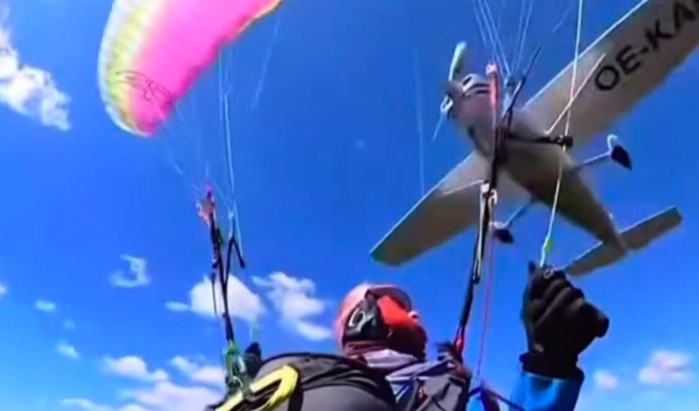 Miracle in the Sky: This Paraglider in Austria Just Survived a Mid-Air Collision with a Plane | Watch