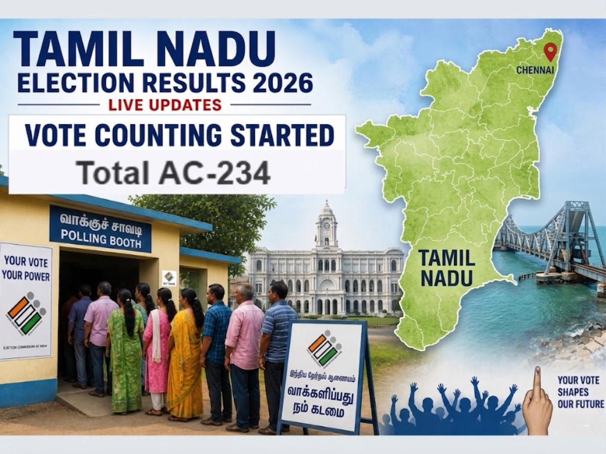 Tamil Nadu Election Results 2026 Live Updates: Vote Counting Begins, DMK Takes Early Lead in Initial Trends
