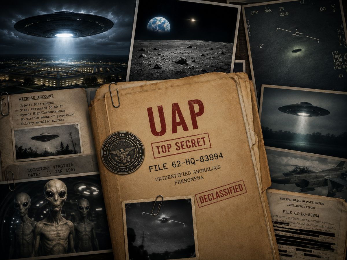 UFO File Release: What’s Inside the 162 Secret Pentagon UAP Files? From Apollo Moon Photos to FBI’s Mysterious 62-HQ-83894 Case File