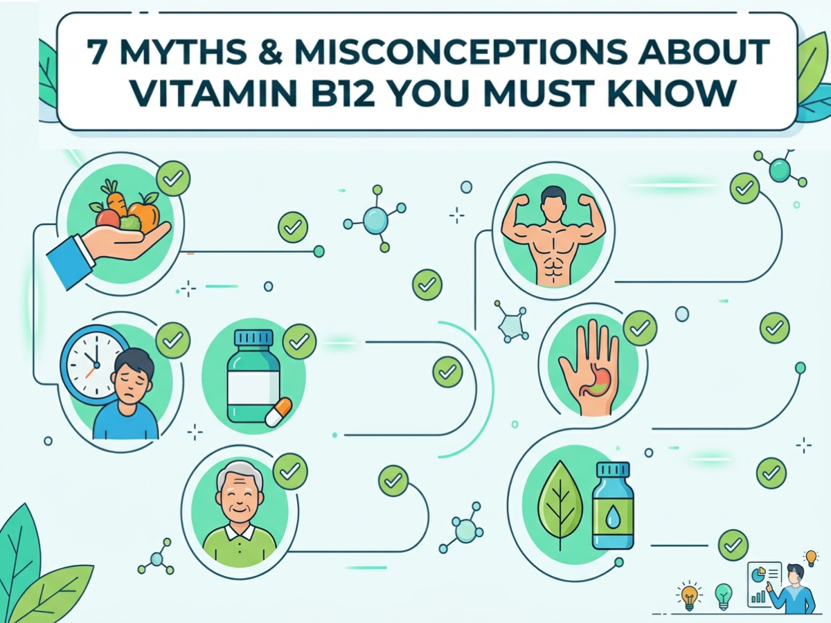 7 Myths & Misconceptions about Vitamin B12 You Must Know | Let’s Debunk these Myths