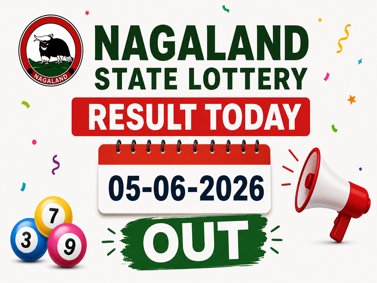 OUT | Nagaland State Lottery Result Today 05.06.2026, Dear Crown Friday 6 PM Friday Bumper Lottery Result LIVE: Check Complete Winners Ticket Number| 1st Prize ₹1 Crore Ticket